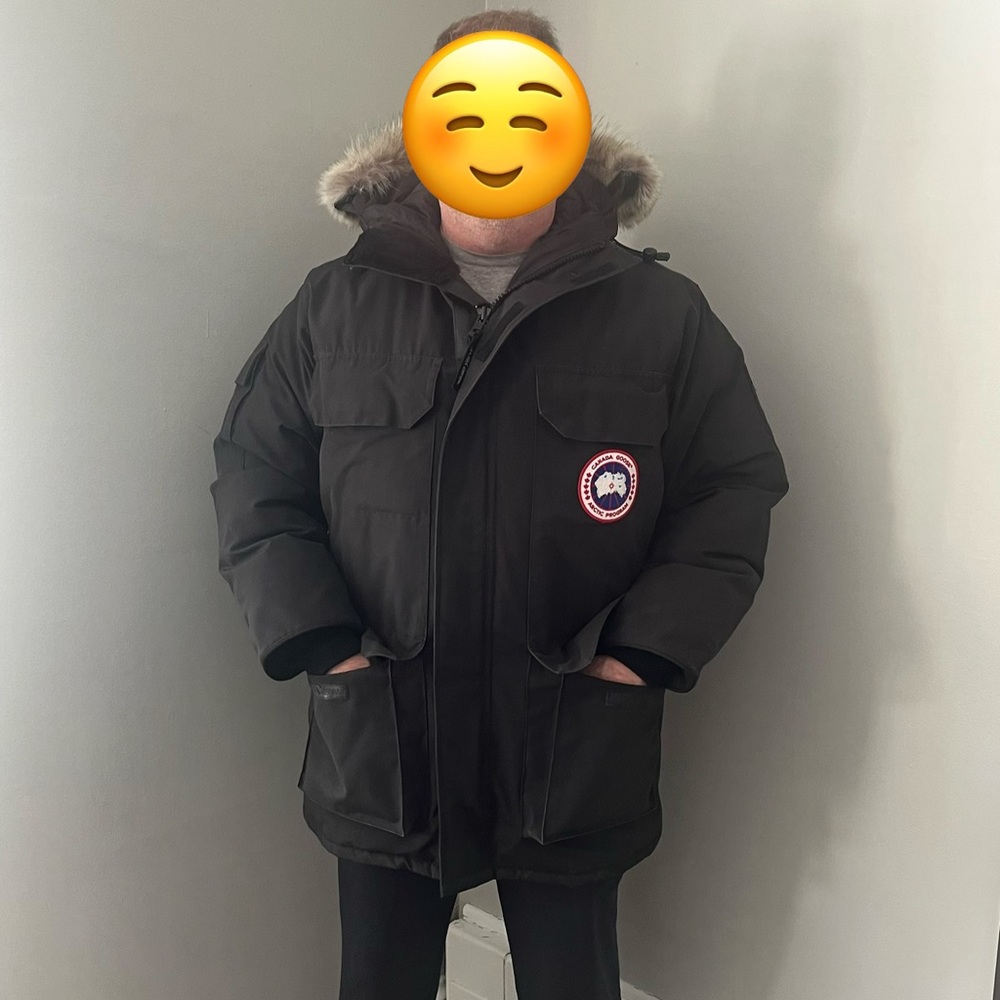 Black Parka with Fur Hood